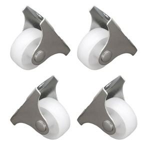 판이  고정 캐스터 휠 고무 소형 휠 가구 비행 박스용 비회전 트롤리 1 인치 4 개