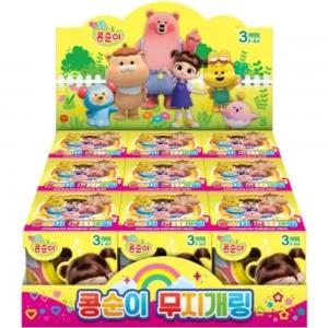 콩순이 무지개 스프링 3종x3p 9개 세트칼라링 링장난감 레인보우링 장난감링