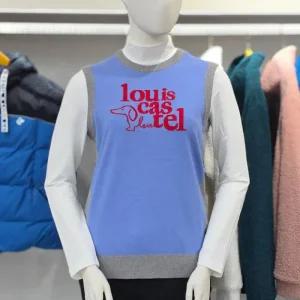 루이까스텔 FW 여성 컬러 블록 강아지 자수 라운드 조끼 베스트 7LEVT924L