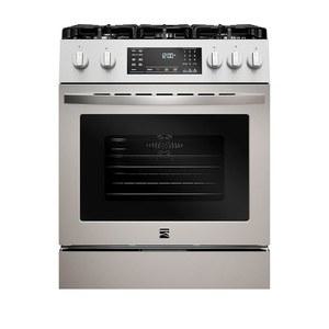 켄모어 전면 제어 가스레인지 오븐, 5개의 쿡탑 버너, 트루 컨벡션, 스팀 및 셀프 클린, 독립형 스테인리스 스틸 스토브 4.8 큐피트 용량