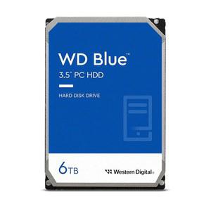 웨스턴 디지털 6TB WD 블루 PC 내장 하드 드라이브 HDD - 5400RPM, SATA 6Gb/s, 256MB 캐시, 3.5인치 WD60EZAZ
