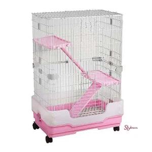 가로65 세로43 3단 핑크 높이95 반료조 소동물케이지nop902