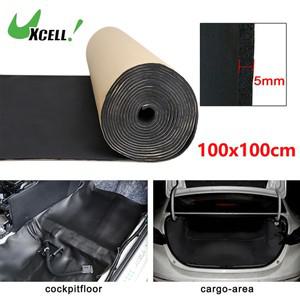 Uxce 3mm 5mm 8mm 100c100cm 자동차 단열 패드 언더레이 폼 자체 접착 사운드 데드닝 및 댐핑 매트 블랙