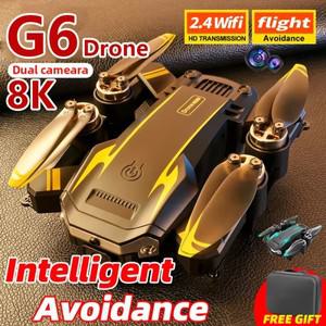 G6 드론 8K HD 듀얼 카메라 5G WIFI 전문가용 GPS 4방향 스마트 장애물 회피 접이식 RC 쿼드콥터