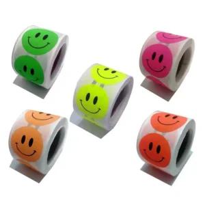 5종 구디백 마스크스티커 꾸미기스티커 포장스티커 뉴네온 형광스티커