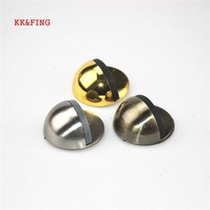 KK & FING 1PCS 43mm 아연 합금 주조 바닥 장착형 도어 스톱 APS 틴 크롬 하프 문 목재 홀더 하드웨어