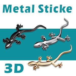 자동차 Gecko 골드 3D 금속 스티커 3 차원 소형 장식