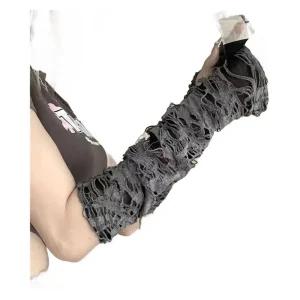 스마트폰터치장갑 자외선차단장갑 펑크 남여 고딕 장 깨진 겨울 여성 장갑 털 롱 커플