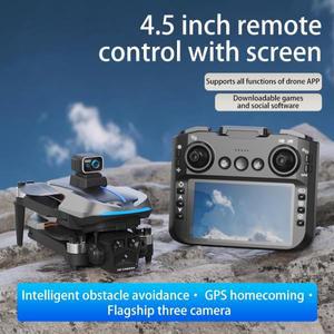 AE8 EVO GPS 드론 4K 프로페셔널 HD 트리플 카메라 촬영 브러시리스 접이식 쿼드콥터 RC 거리 3KM 스크린