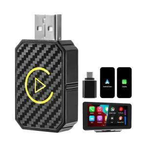 Toyota Nissan Honda Ford Benz VW 용 2-in-1 유선-무선 카플레이 어댑터 Android Auto Smart Box