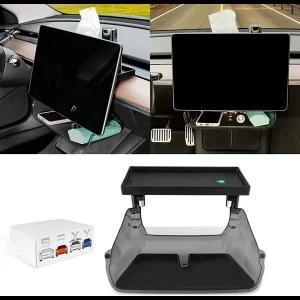 Tesla Model Y 모델 3 하 센터 콘솔 스크린 보관함 정리함 아래 스크린 보관함 정리함 뒤 미끄럼 방지 라이