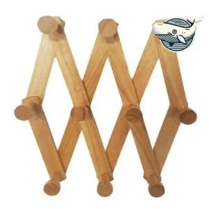 원목 다용도 접이식 옷걸이 공간 절약 자바라형 자바라옷걸이 접이식자바라 고무돌기