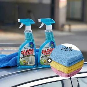 산도깨비 다용도 유리세정제 레몬향 600ml x 2개 + 초극세사 행주3p