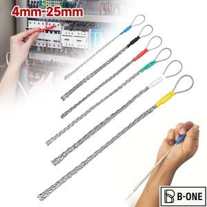 6색 케이블 당기는 양말 메쉬 풀러 미끄럼 방지 파이프 도관 당겨 그물 커버 4-25mm 와이어 그립 아연 도금