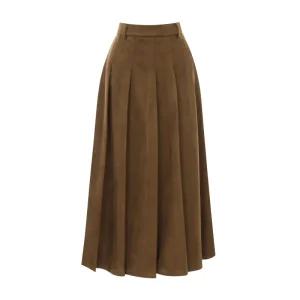 [티뷰] 플리츠스웨이드스커트_V5D-CSK025