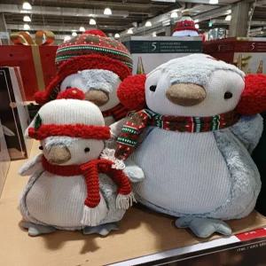 코스트코 크리스마스 장식 펭귄 인형 3개 세트 잡화마켓2512