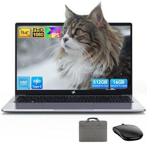 후이둔 2025 노트북, 대학생 및 비즈니스용 15.6인치 쿼드코어 N150(최대 3.6GHz, N95/N97/N100을 능가), 16GB DDR4 512GB SSD, 4K FHD IPS, 100W Type-C 고속 충전