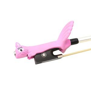 ModouString 1pcs 바이올린 활 홀더 - 1 4 사이즈 빨강 초록 분홍 파랑 을 위한 컬러풀 고무 비올라 그립 유니버설 핏 경량 및 미끄럼 방지