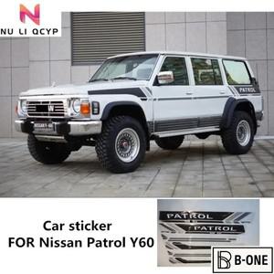닛산 순찰 Y60 바디 왼쪽 및 오른쪽 장식 스포츠 비닐 필름 액세서리에 대 한 2PCS 자동차 스티커