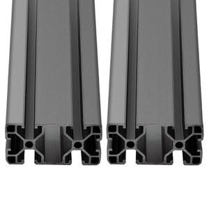 121.9cm(48인치) 알루미늄 압출 프로파일 블랙 4080 T-슬롯, 유럽 표준 양극 산화 선형 바 레일 프레임 1220mm 3D 프린터 부품, CNC 라우터용 (2팩)