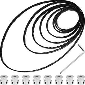 DAOKAI GT2 폐쇄 루프 타이밍 벨트 6mm 와이드 고무 110mm 112mm 122mm 158mm 200mm 300mm 400mm 610mm + 풀리(톱니 구멍 20개) 3D 프린터용