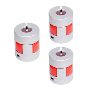 알루미늄 플럼 3피스 유연한 샤프트 커플링 직경 25mm 길이 30mm 커넥터 플렉시블 커플러 3D 프린터 CNC 기계 및 서보 스텝 모터용 (D25 L30, 8-12mm)