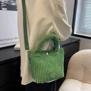 여성코듀로이가방 여성 여자크로스백 왕골덴 겨울 여자가방 소프트 캐주얼