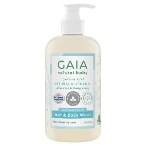Gaia Natural Baby 가이아 내추럴 베이비 헤어 앤 바디 워시 알로에 베라 일랑일랑 500ml 2팩