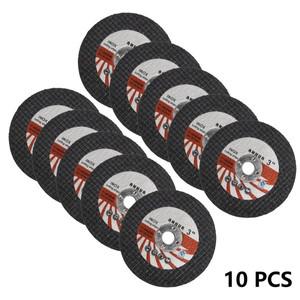 10PCS 원형 그라인딩 휠 3 인치 10x75mm 직경 디스크 앵글 예비 부품 연마 도구 라운드