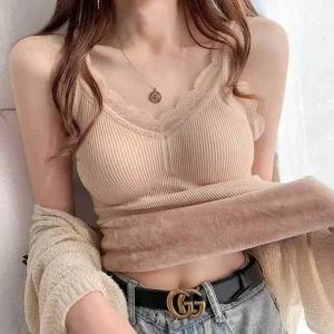 레이나 도톰 캡내장 겨울 기모 나시