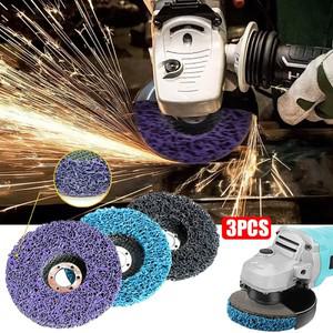 100/115/125mm 코랄 디스크 폴리 스트립 휠 다이아몬드 연마재 앵글 그라인더용 페인트 녹 제거 클리닝 도
