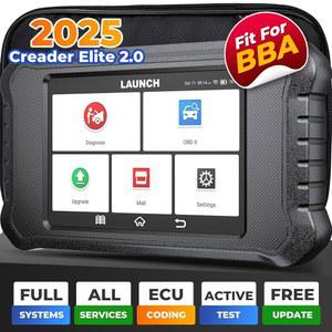 BMW/메르세데스-벤츠/VW/아우디/마이바흐/미니/롤스로이스용 X431 크레이더 엘리트 2.0 BBA OBD2 카 스캐너 출시, 전체 시스템 양방향 스캔 도구, ECU 코딩, 리셋 서비스, 평생 무료 업데이트
