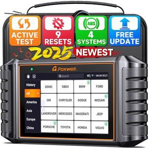 FOXWELL OBD2 스캐너 NT716 양방향 스캔 도구, ABS SRS 변속기 엔진, 9회 리셋, 출혈/SAS/오일 라이트/EPBMS/DPF/스로틀 리러닝/주사기 포함 차량 진단 스캐너, 블랙