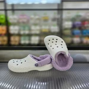 [크록스]따뜻한 털 클로그 바야 라인드 퍼즈 스트랩 클로그 206633-577/애플아울렛