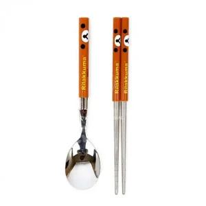 [골드스마일]슬림 디자인 캐릭터 얼굴 수저 아이보리 브라운 테이블웨어