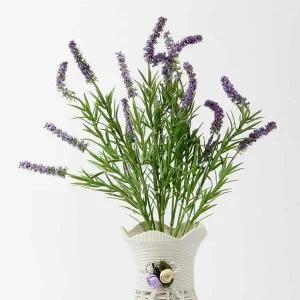 [골드스마일]라벤더 인테리어 조화 고급 부쉬 화분 장식용 바이올렛
