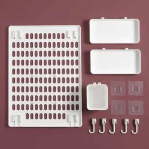 [골드스마일]욕실 수납 페그보드 선반 화장실 액세서리 걸이형 정리대