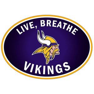 시스키유 스포츠 NFL 미네소타 바이킹스 라이브 브레스 오토 데칼 팀 컬러 원 사이즈