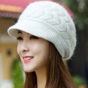 짜임 겨울 방한 모자 모자 니트 베레모 여성 외출 겨울 뽀그리벙거지 귀돌이 니트 버킷햇 엄마 할머니
