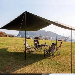 그늘막 L 렉타 그늘막타프 캠핑 차박 텐트 블랙 암막 타프 방수 헥사타프