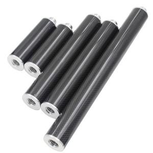 QASE 검은 탄소 섬유 막대 RTK GPS 연결 연장 측량 측정 직경 32mm 길이 10-50CM 1PCS