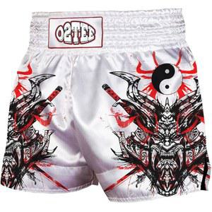 남성 체육관 복싱 킥복싱을 위한 O2TEE 유니 마스크 사무라이 MMA 무에타이 반바지