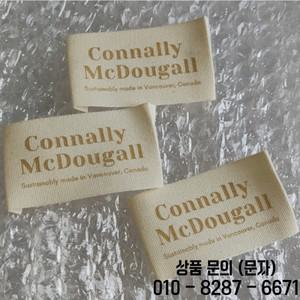 500PCS 사용자 정의 천연 목화 케어 라벨 2.5x6.7 cm 루프 접이식 베이지 코튼