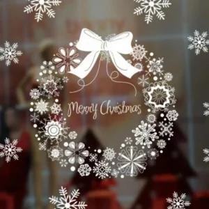 장식 크리스마스 화이트리스 웨딩소품 겨울 파티용품 스티커 윈도우스티커