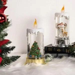 회전 워터볼 촛대 2type 크리스마스 오르골