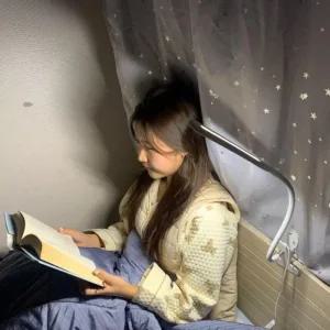 독서등 스탠드 집게 USB 화이트