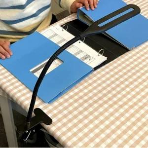 스탠드 USB 형조명 블랙 독서등 집게