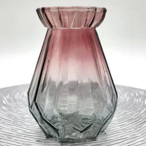 예쁜꽃병 유리화병 화병 크리스탈 레드그레이 북유럽식 미니꽃병 유리꽃병