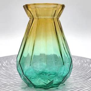 북유럽식 유리꽃병 옐로우그린 꽃화병 크리스탈 화병 예쁜꽃병