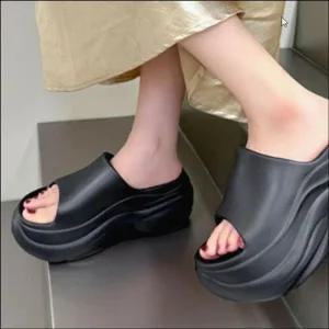 여성 신발 여름 좋은 데일리 키높이 쿠션감 EVA 슬리퍼 통굽